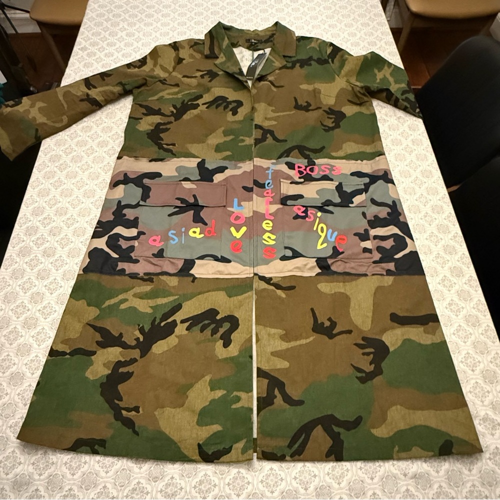 For Her Women Jacket Green Camouflage Size 1X - Picture 6 of 16
